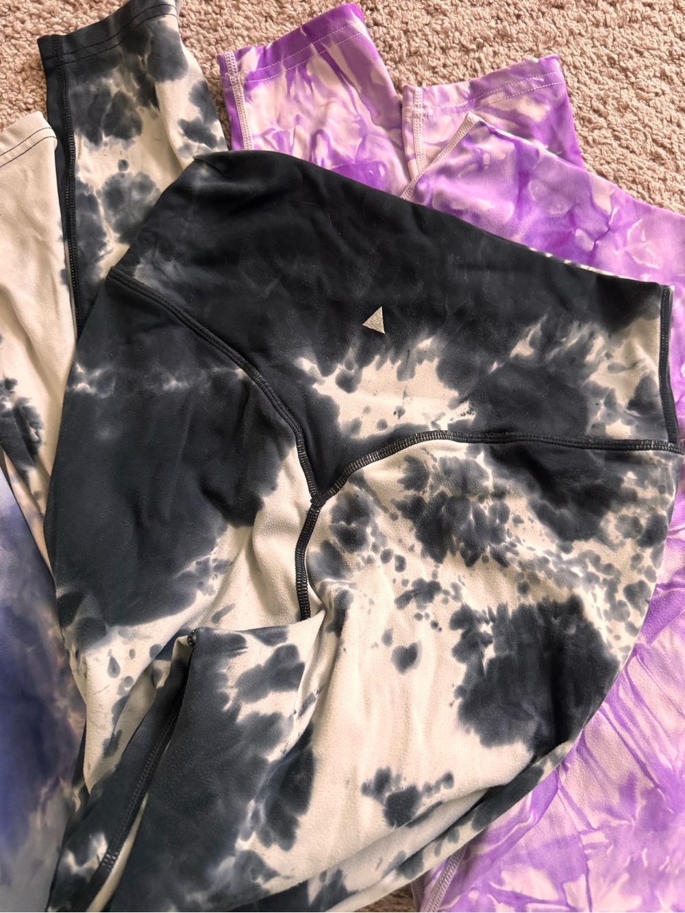 Vitality Tie-Dye Leggings - Purple, Black & Gray - Picture 5 of 9